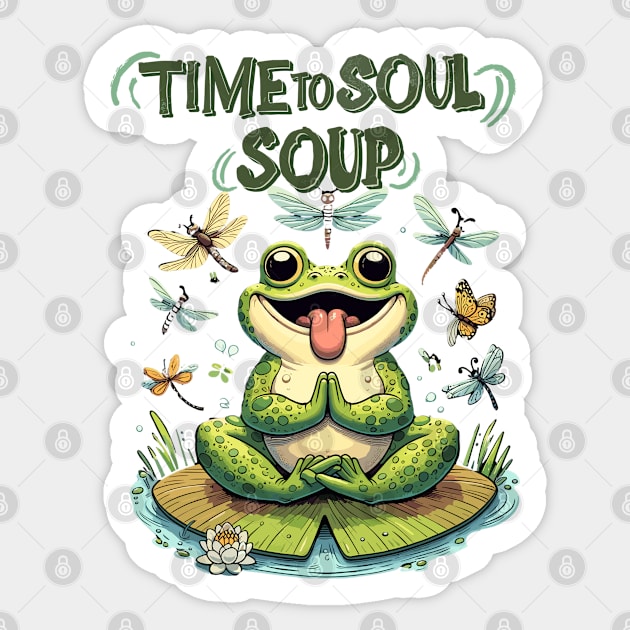 This My Yoga with funny Frog Sticker by JessArty